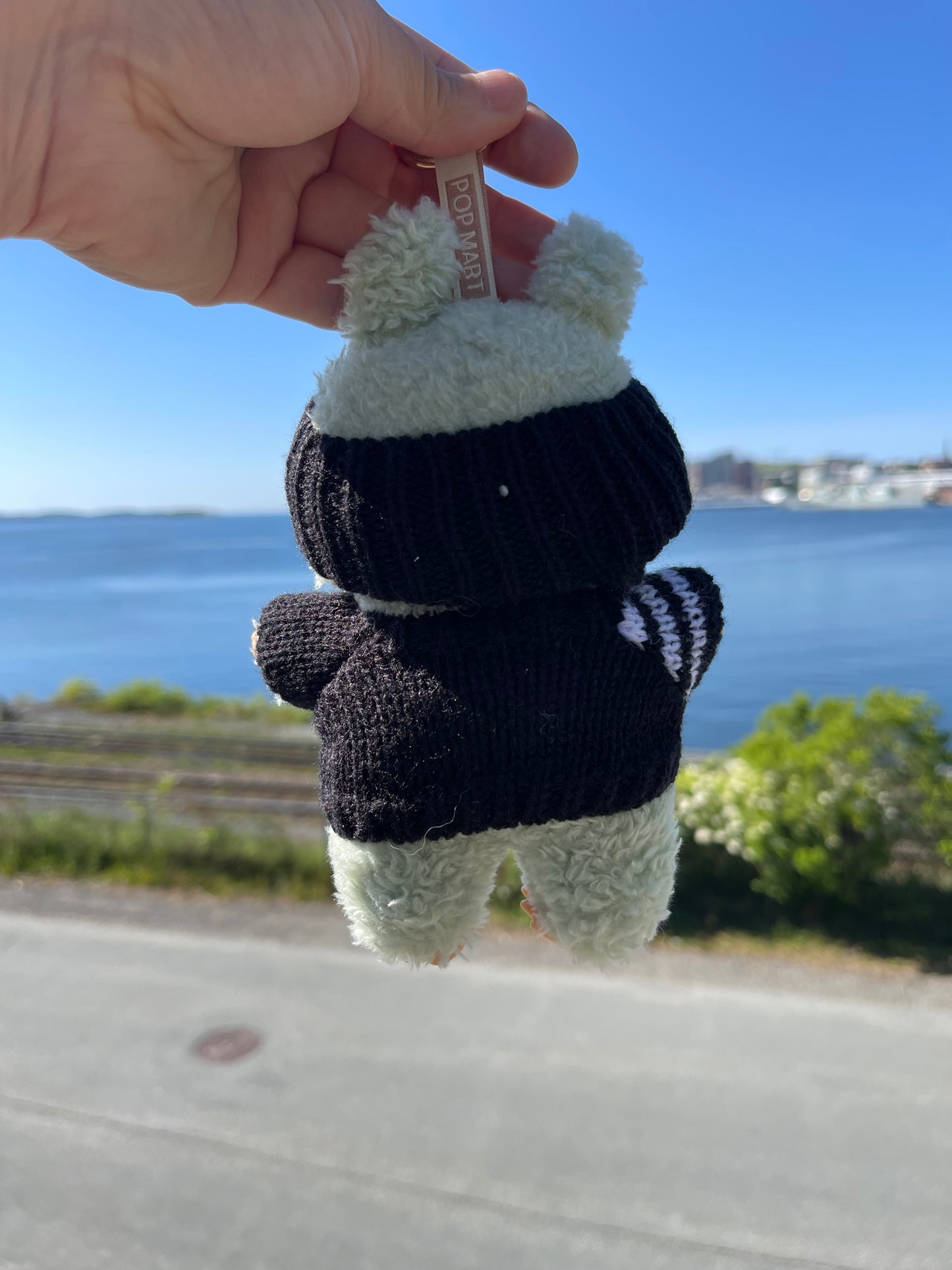 Black & White Knit Sweater w Hat