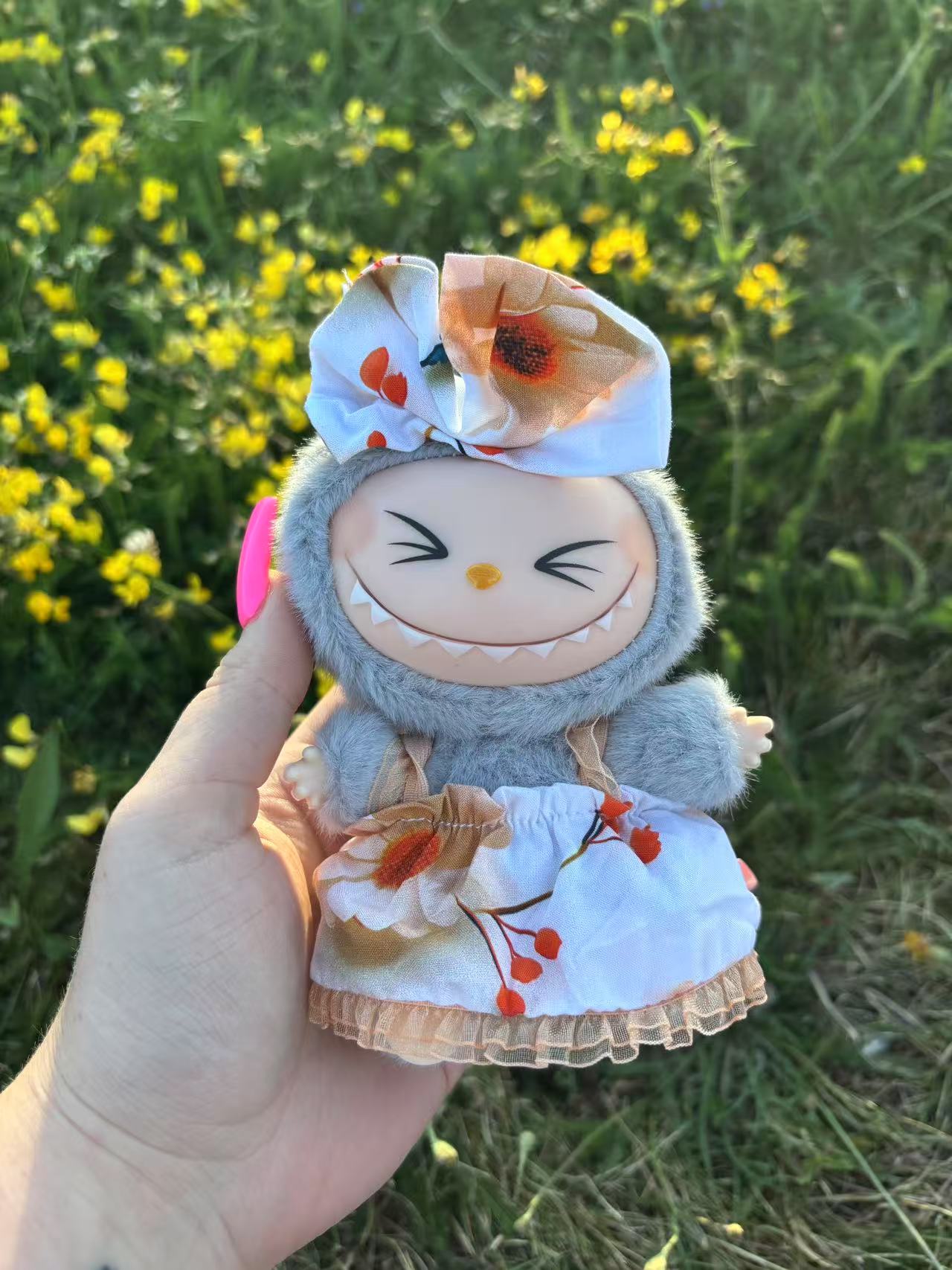 Blossom Bow Dress Labubu Clothes Only