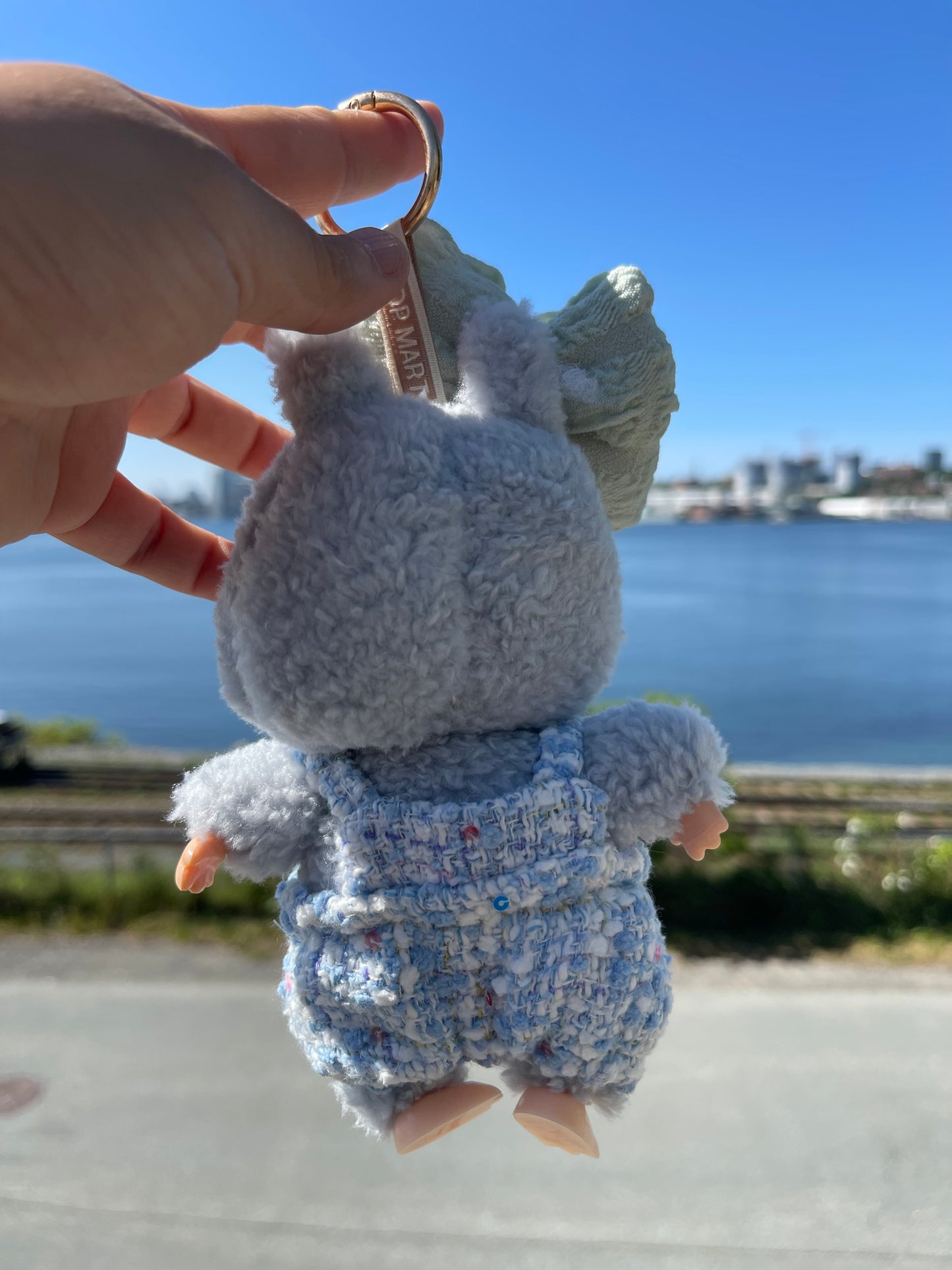 Blue Knit Jumpsuit w Bow