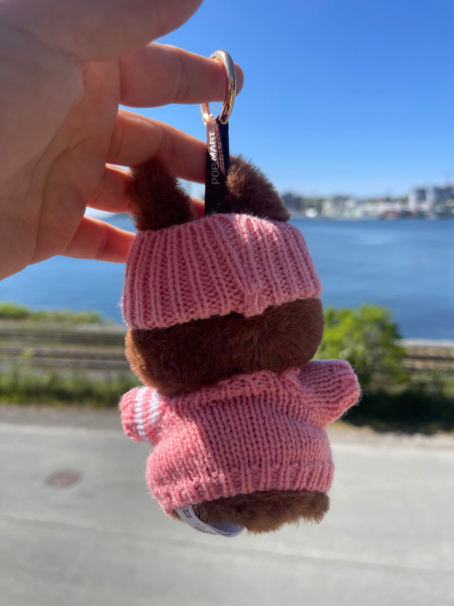 Pink Striped Knit Sweater w Hat