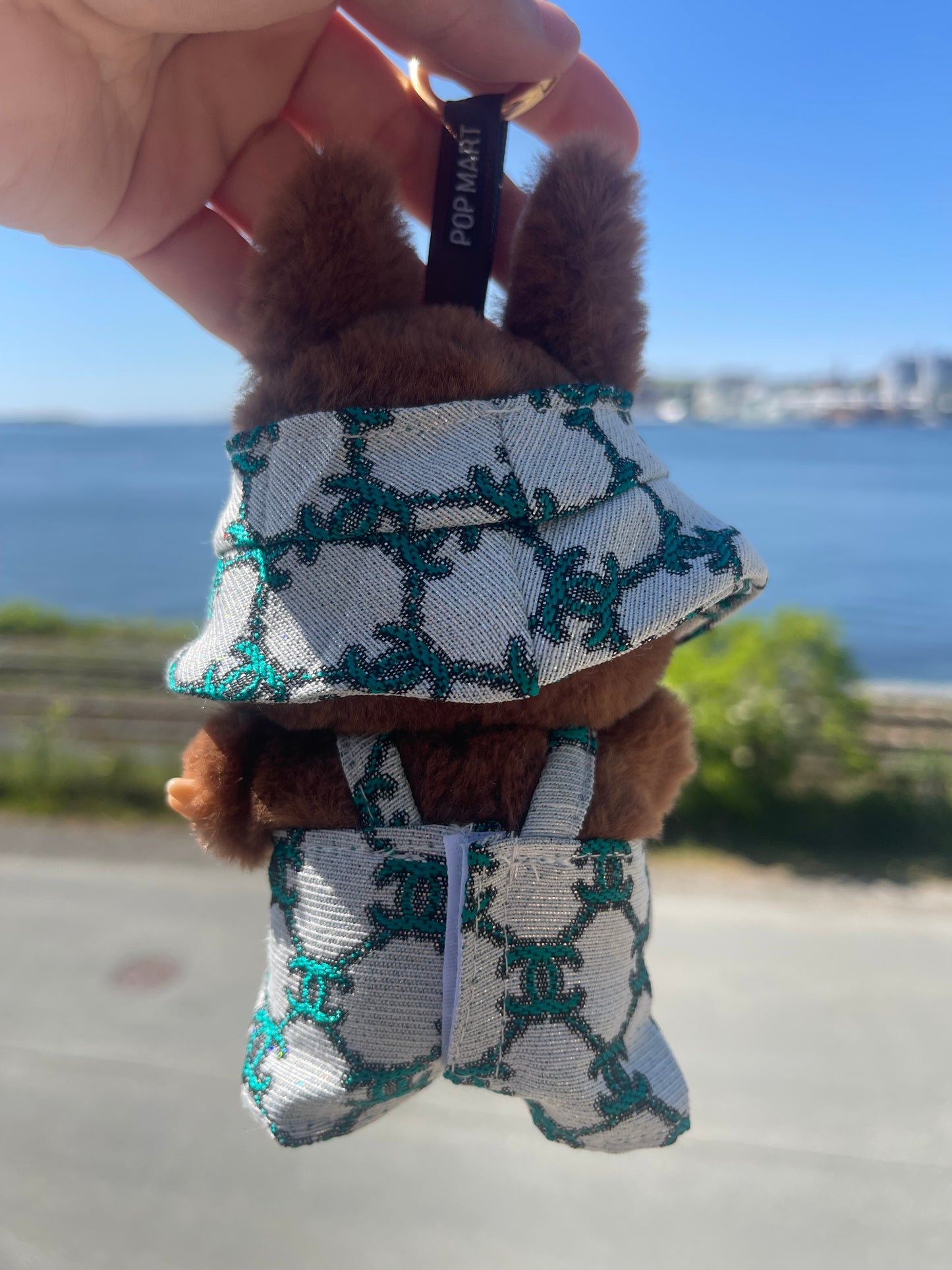 Silver & Green Overalls w Hat