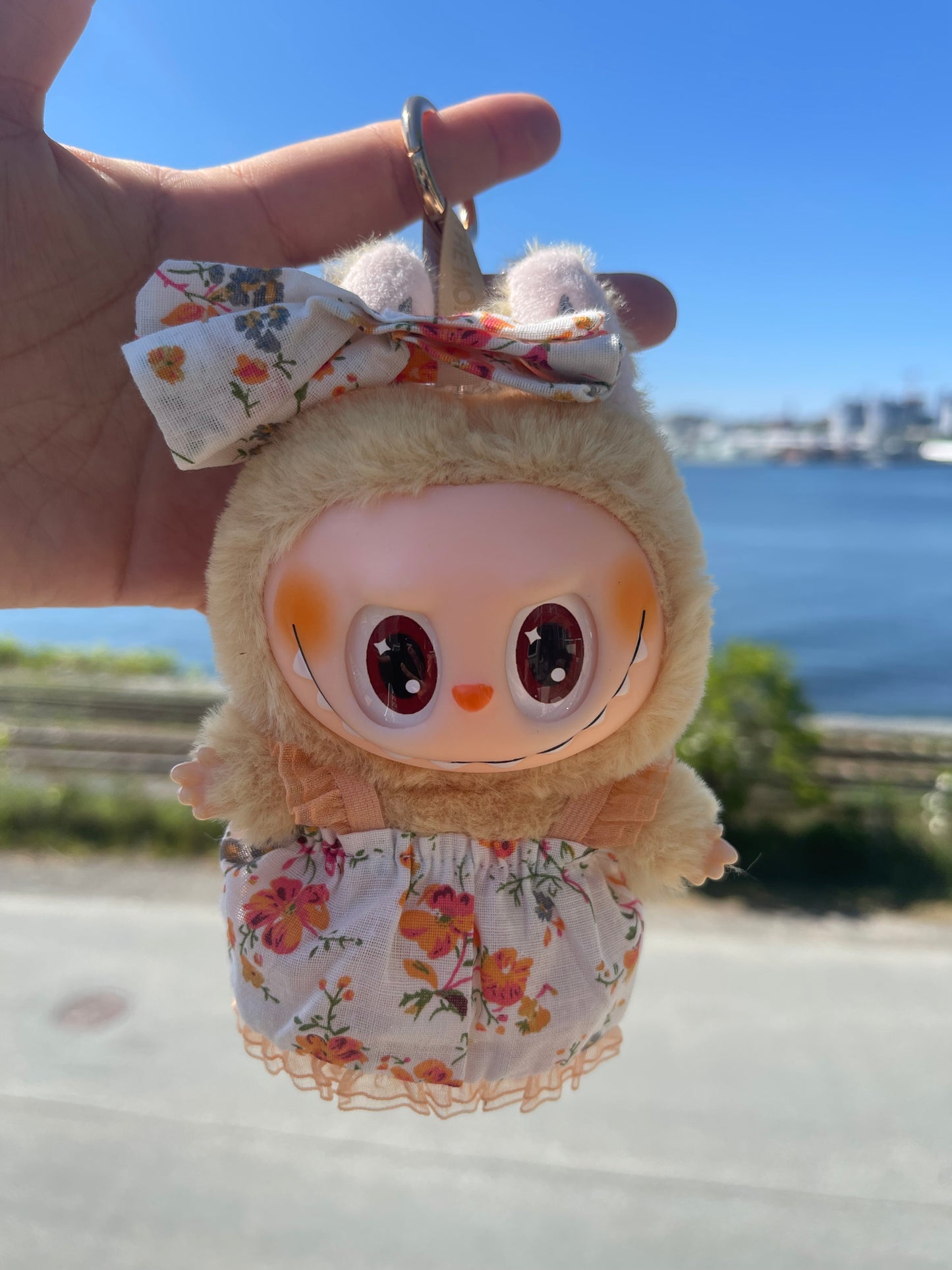 Orange Floral Sundress w Bow
