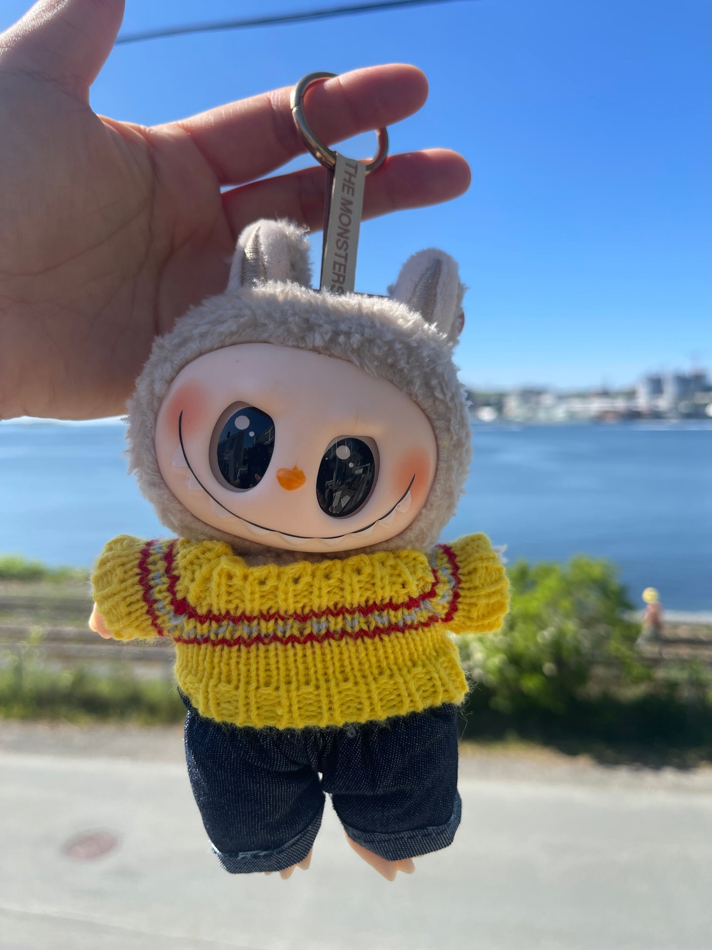Yellow Knit Sweater w Jeans