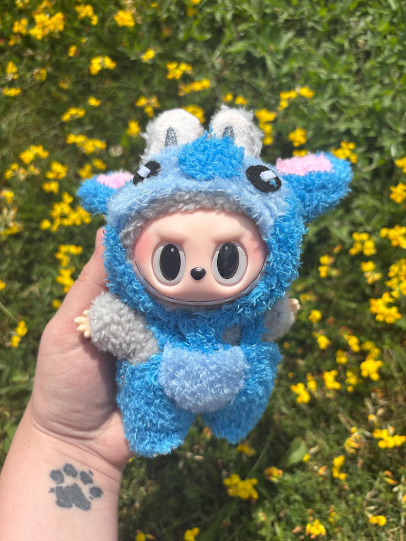 Blue Monster Labubu Clothes
