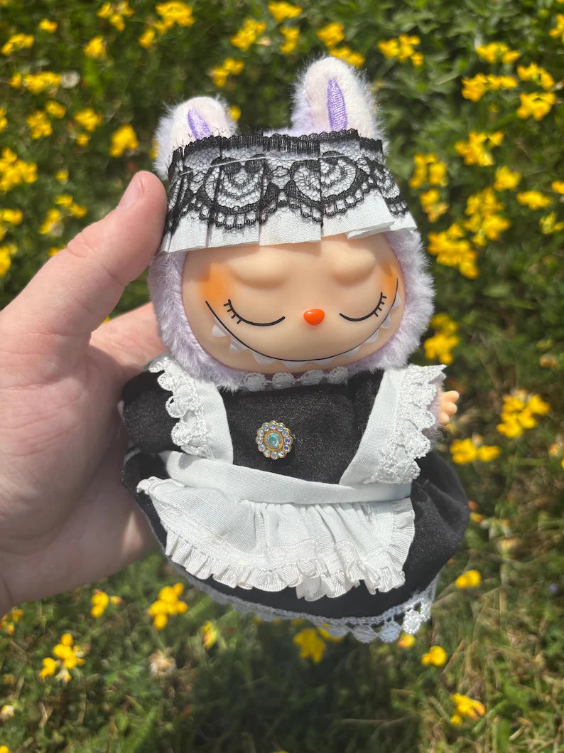 Maid Outfit Labubu Clothes  Press Obsessed Nails