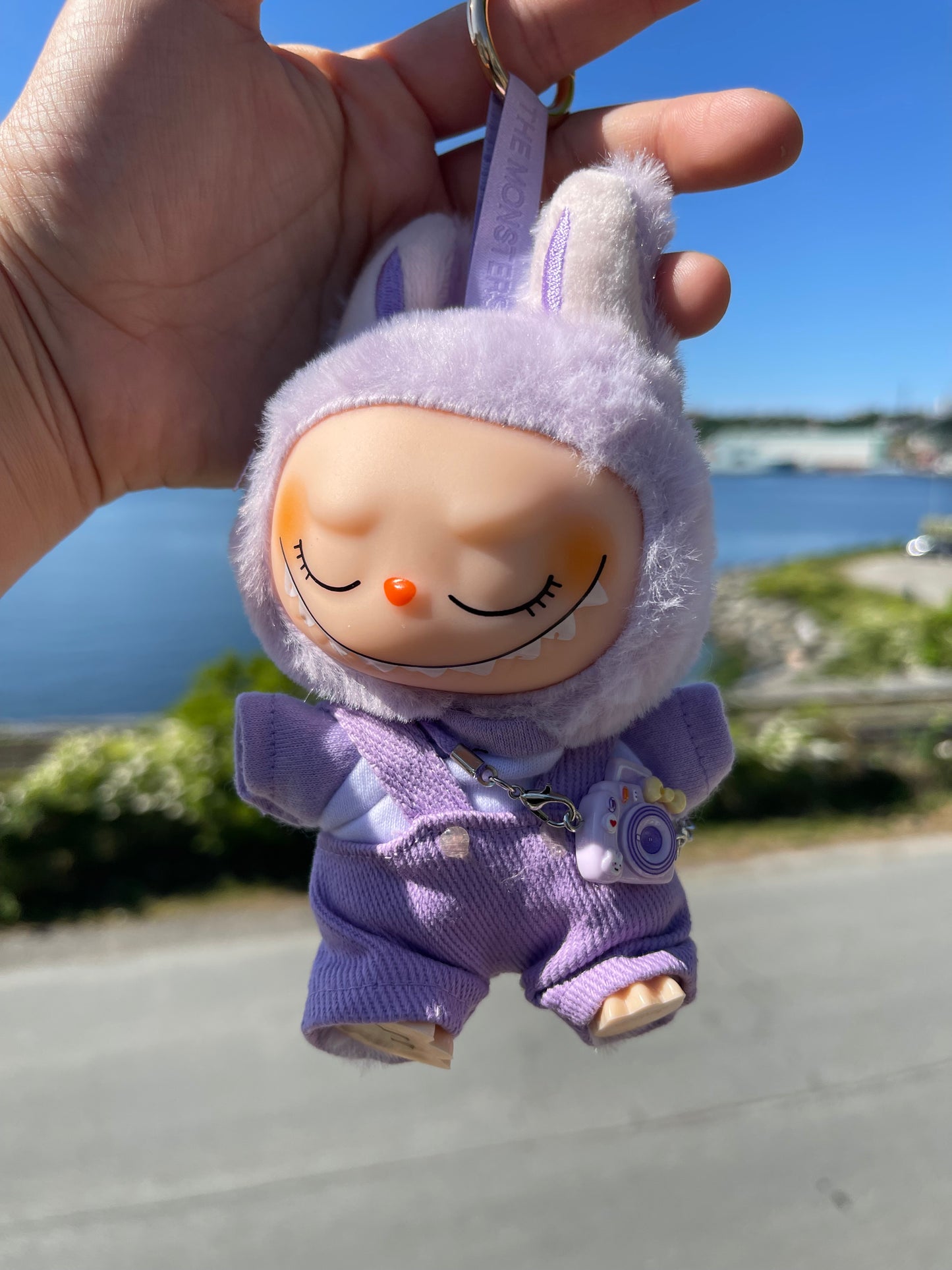 Purple Overalls & Shirt w Camera