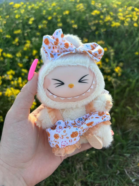 Peach Blossom Smile Labubu Clothes Only