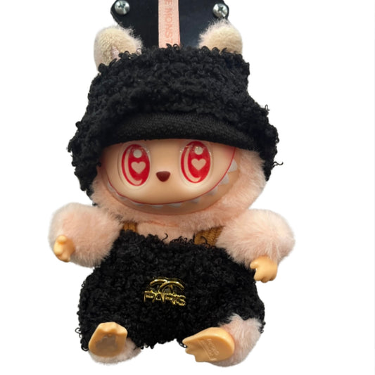 Fuzzy Black Jumpsuit w Hat