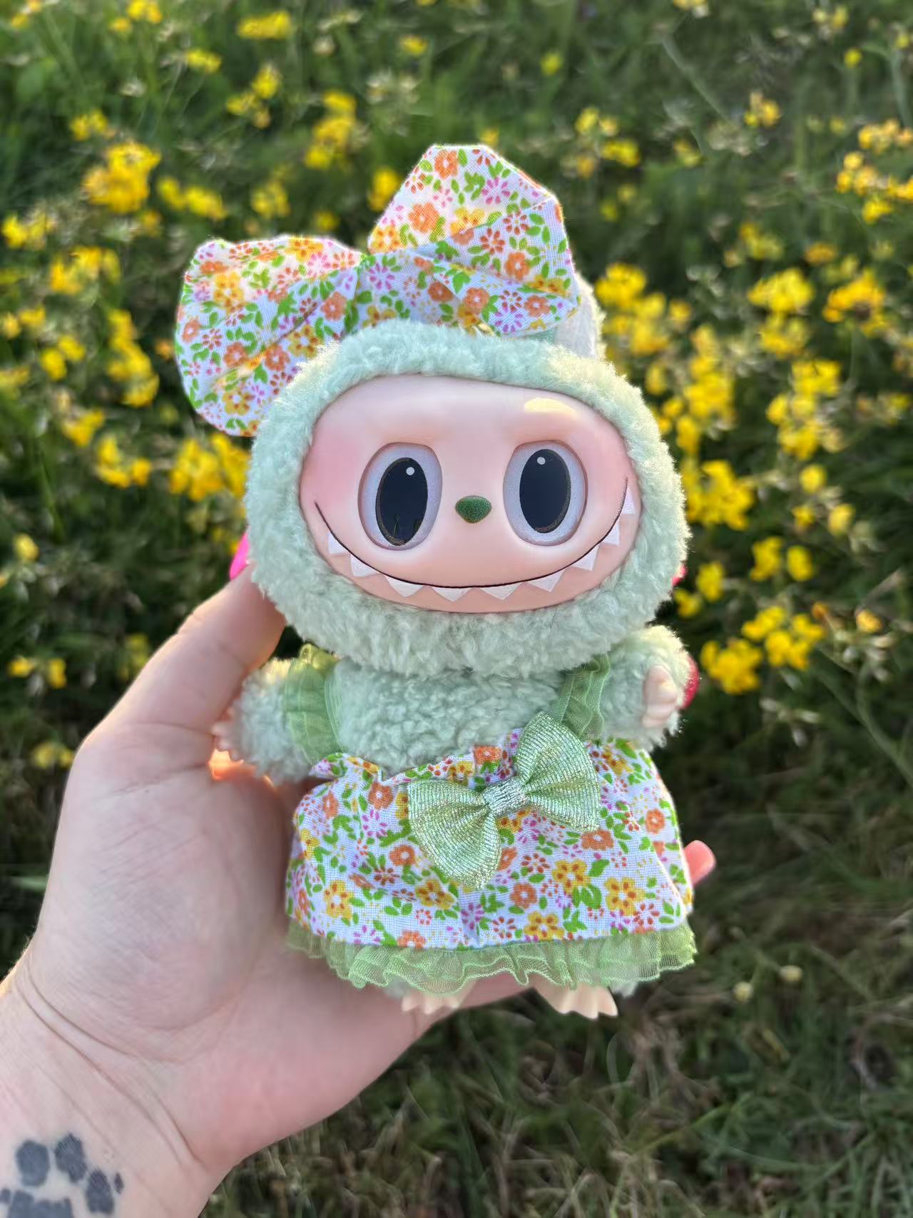 Spring Meadow Bloom Labubu Clothes Only