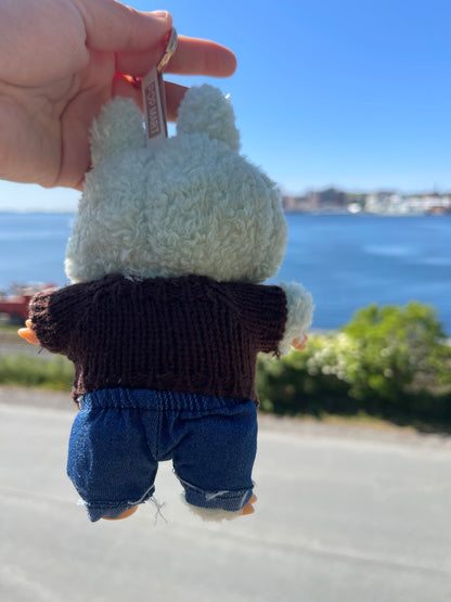 Brown Knit Sweater w Jeans