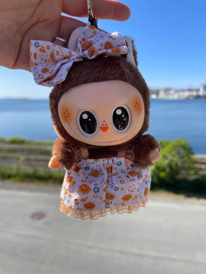Orange Floral Dress w Bow