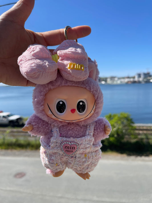 Pink Knit Jumpsuit w Bow