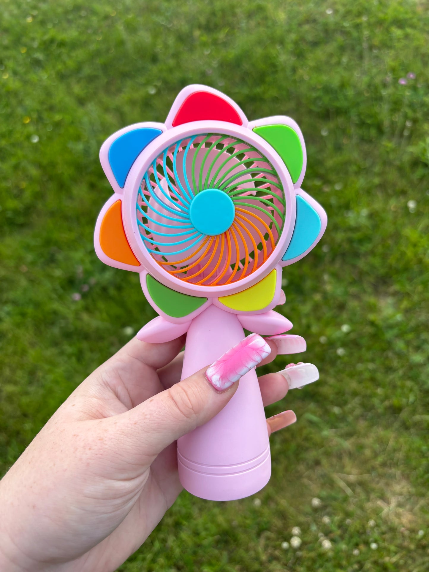 Flower LED Handheld Fan