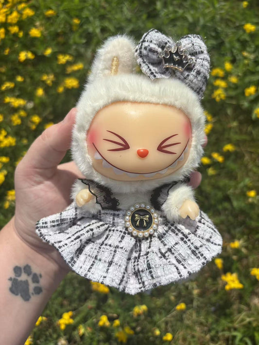 Tweed Crown Princess Labubu Clothes Only