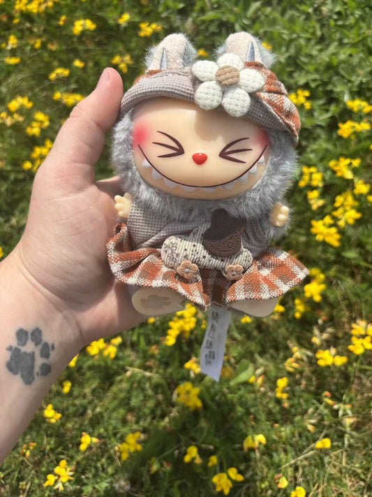 Rustic Meadow Bunny Labubu Clothes Only