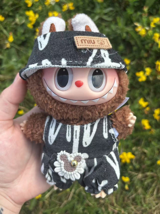 Mocha Daisy Drip Labubu Clothes Only