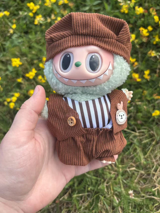 Vintage Bear Newsboy Labubu Clothes Only