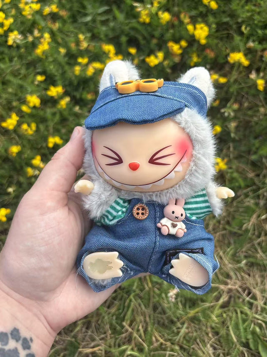 Sunny Bunny Denim Labubu Clothes Only