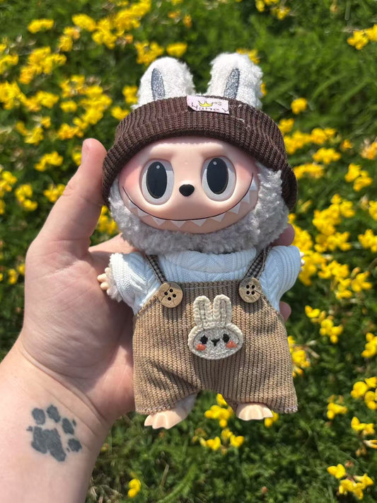 Cozy Bunny Overalls Labubu Clothes Only