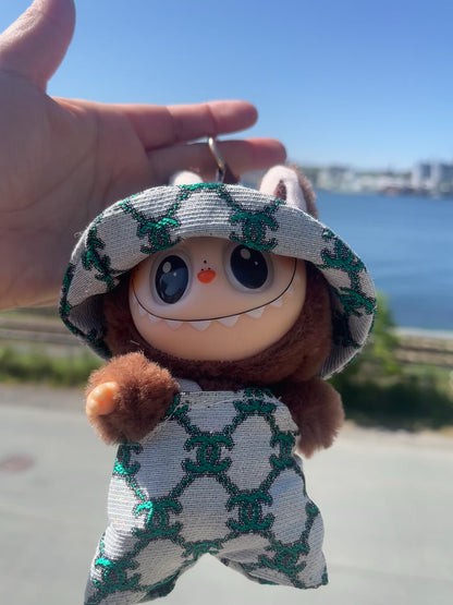 Silver & Green Overalls w Hat
