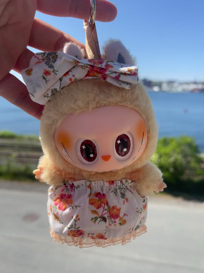 Orange Floral Sundress w Bow