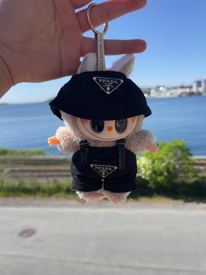 Black Overalls w Hat