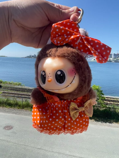 Orange Polka Dot Dress w Bow