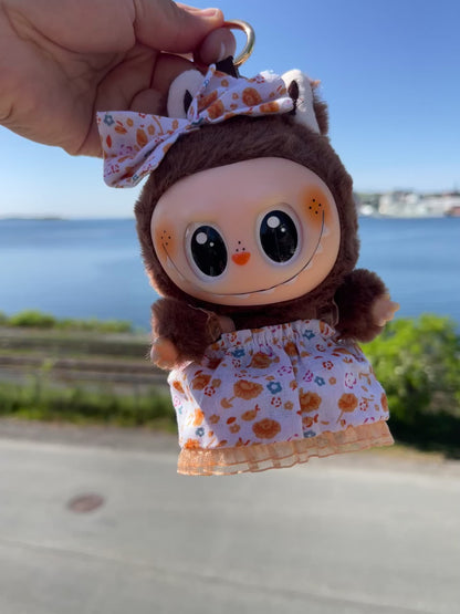 Orange Floral Dress w Bow