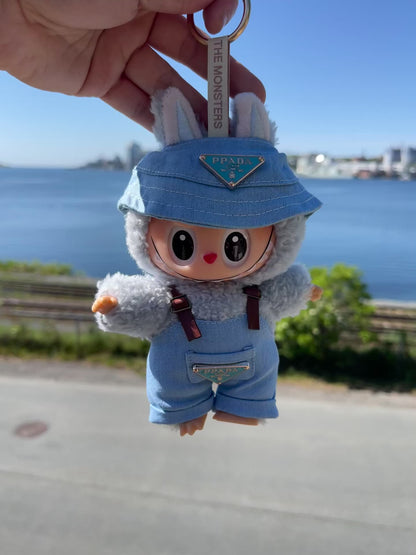 Lt Blue Overalls w Hat